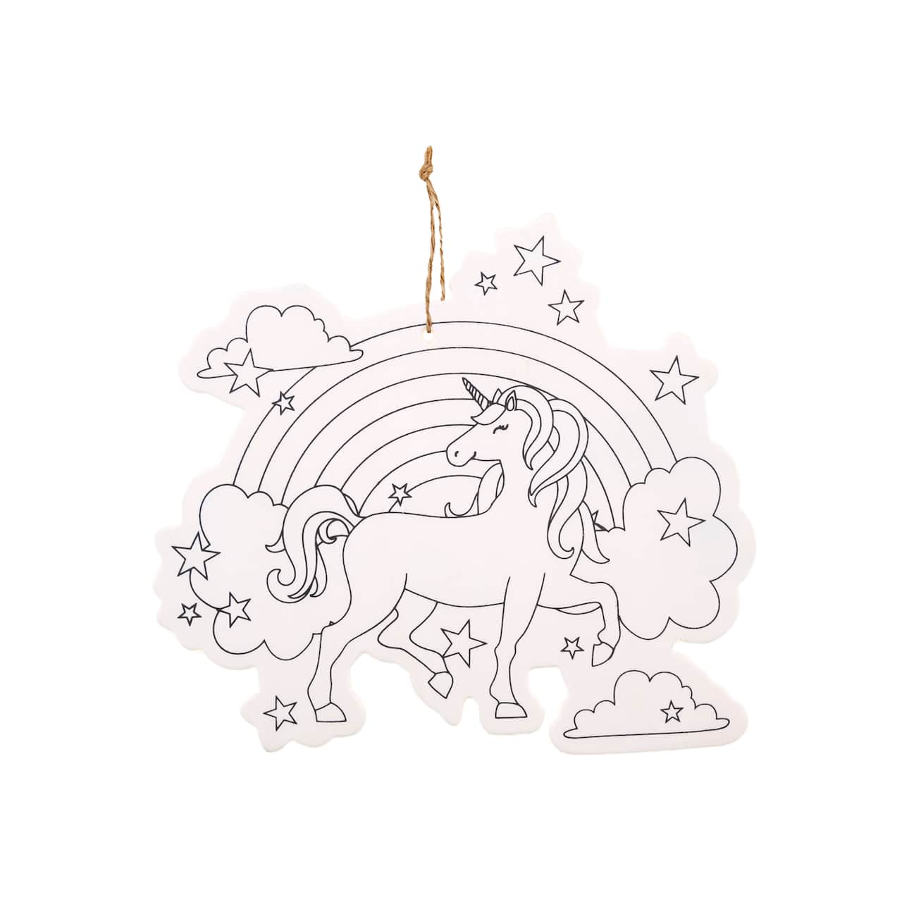 Unicorn Color-In Wood Ornament by Creatology&#x2122;